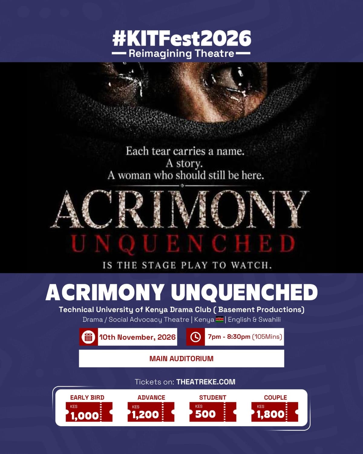 Acrimony Unquenched